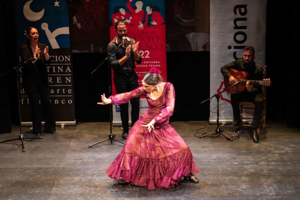 Adriana Gómez, durante su actuación en las semifinales del Concurso Talento Flamenco de Baile